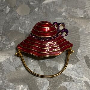 Red Hat Society Brooch